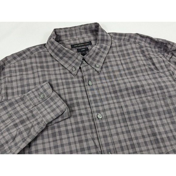 Size‎ XL John Varvatos Button Down Shirt Mens Gray Casual Long Sleeve USA - Picture 2 of 9